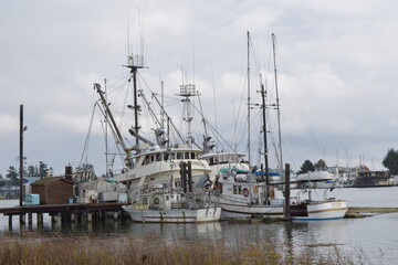 Fototapeta na wymiar Fish Boats in British Columbia Canada