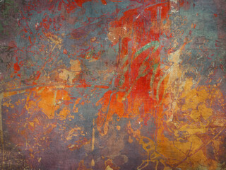 Abstract Painterly Gray and Orange Background
