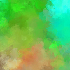Painted composition with vibrant brush strokes. Textured colorful painting. Paint brushed wallpaper.