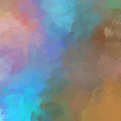 Painted composition with vibrant brush strokes. Textured colorful painting. Paint brushed wallpaper.