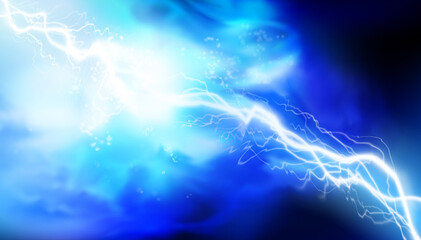 Power of electrical energy. Light effects. Heat lighting. Vector illustration.