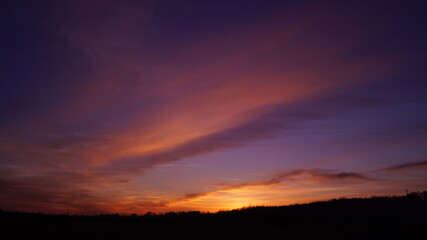 sunset in the sky