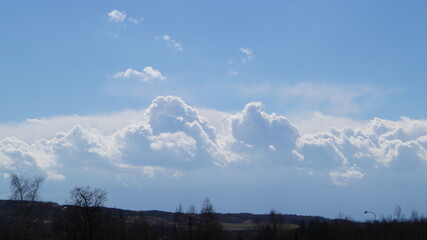 clouds over the mountains