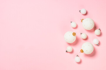 Christmas background with holiday decorations.