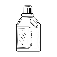 laundry detergent plastic bottle line style icon