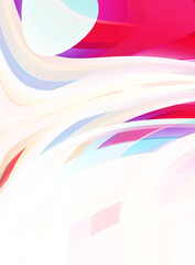 Fluid abstract background with colorful gradient. 2D illustration of modern movement.