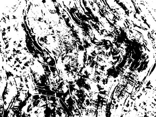 Dry Dirty Plaster Texture. Overlay Ink Brush Print. White Faded Stain Backdrop. Black Damaged Border Art. Vintage Messy Wallpaper Template. Abstract Scratches.