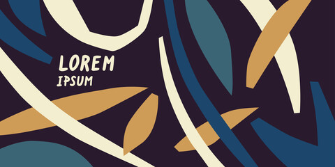 A composition with abstract elements in a popular style. Background for your design. Poster for a blog and website.