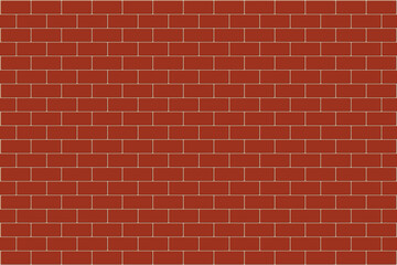 Red brick wall, vector Illustration