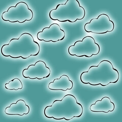 clouds neon