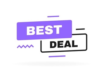 Best deal banner design with geometric elements. Banners template design for business, promotion, sale and advertising. Vector illustration
