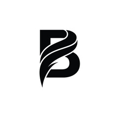 letter B  flame  design sign elegant