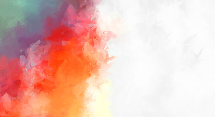 Fototapeta premium Abstract background of colorful brush strokes. Brushed vibrant wallpaper. Painted artistic creation. Unique and creative illustration.