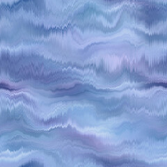 Obraz premium Seamless abstract wave pattern. Vivid degrade blur ombre radiant surreal blurry saturated digital wavy ocean water seamless repeat raster jpg swatch. Soft gentle subtle fuzzy soft out of focus blobs.