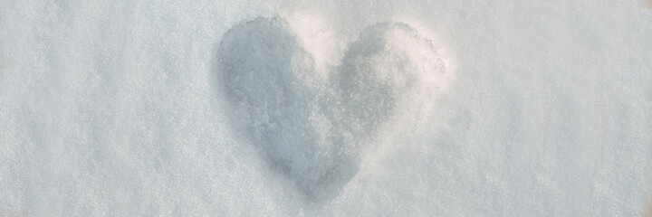 Snow Heart Abstract Concept