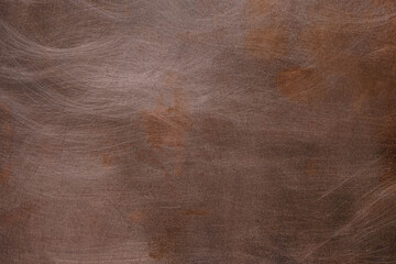 Scratched copper surface. Copy space.