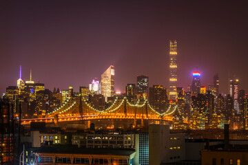The Midtown Manhattan skyline from afar