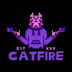 hype cat  vector illustration for apparel. with hype and hipster style.