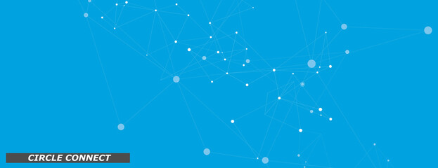 Global network connections with points lines. Vector connections