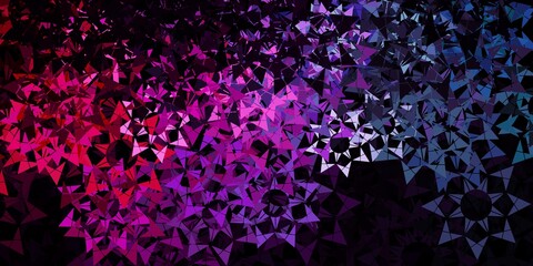 Fototapeta premium Light blue, green vector background with triangles.