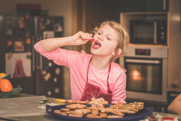 christmas cooking in the kitchen