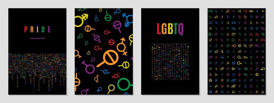 Black Sign pride lgbt symbol rainbow. homosexual love vector
