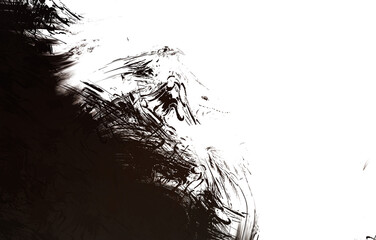 Wall art. Unique and creative illustration. Brush stroked painting. Abstract background of colorful brush strokes. Brushed vibrant wallpaper. Painted artistic creation.