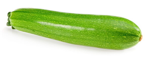 fresh green zucchini or marrow isolated on white background. full depth of field. clipping path