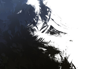 Wall art. Unique and creative illustration. Brush stroked painting. Abstract background of colorful brush strokes. Brushed vibrant wallpaper. Painted artistic creation.