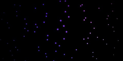 Dark Pink, Blue vector texture with beautiful stars.