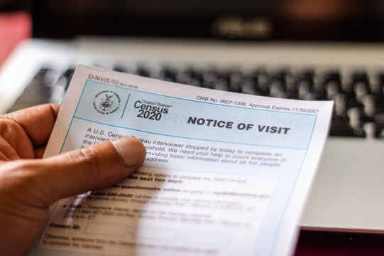 Census Bureau Notice Of Visit Form On July 29, 2020 In Chicago, Illinois