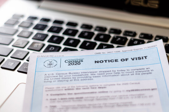 Census Bureau Notice Of Visit Form On July 29, 2020 In Chicago, Illinois