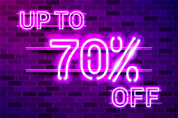 UP TO 70 percent OFF glowing purple neon lamp sign