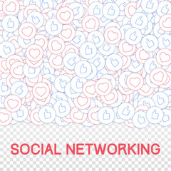 Social media icons. Social networking concept. Fal