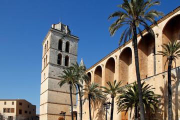 St. Joan Kirche in Muro. Es ist eine Gemeinde auf der Insel Mallorca. Mallorca, Spanien, Europa ...