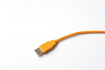 usb cable on white background