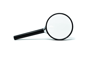 a magnifying glass on a white background