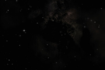 Fototapeta premium Star field in galaxy space with colorful nebula. Sci fi background of deep space. Ethereal wallpaper.