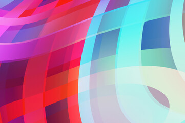 Obraz premium Fluid abstract background with colorful gradient. 2D illustration of modern movement.