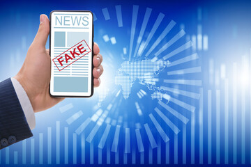 Fake news concept in information manipulation concept