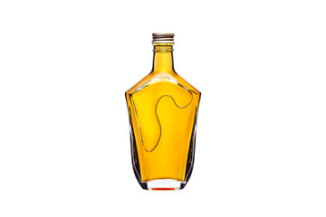 Brandy bottle isolated on white