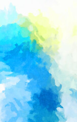 Watercolor painted background. Abstract Illustration wallpaper. Brush stroked painting. 2D Illustration.
