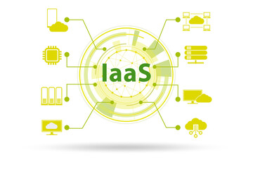 Obraz premium Infrastructure as a service concept in digital world