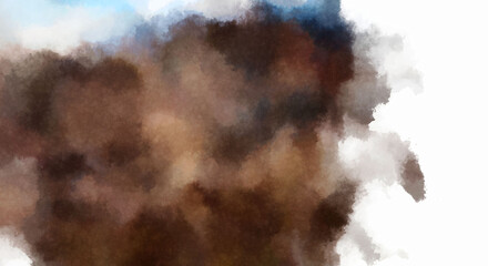 Watercolor painted background. Abstract Illustration wallpaper. Brush stroked painting. 2D Illustration.