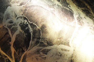 Ink, paint, abstract. Closeup of the painting. High quality details. Alcohol ink modern abstract painting, modern contemporary art. Luxury abstract fluid art painting background alcohol ink technique