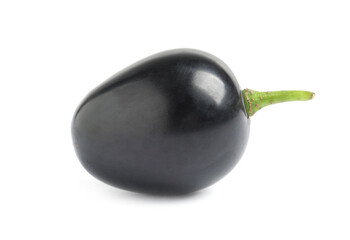 Delicious ripe dark blue grape isolated on white