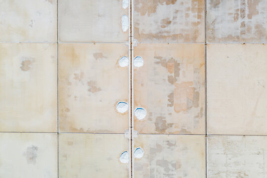 Aerial view of salt pools Nin, Croatia.