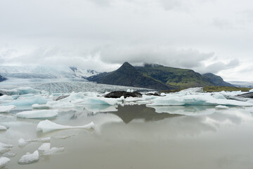 Glacier in Iceland melting as of 2015