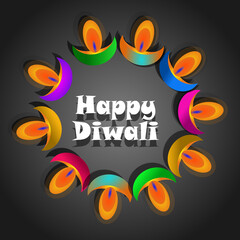 Diwali greeting with a message Happy Diwali