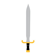 Isolated asian silver sword medieval war icon- Vector